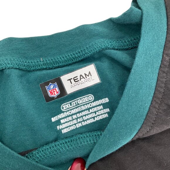 NFL Team Apparel Philadelphia Eagles Mens T-Shirt 2XL Cotton Blend Short Sleeve - Picture 3 of 8